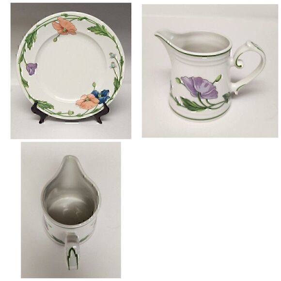 VILLEROY & BOCH Amapola Dinnerware Servingware Teacups Saucers Platter 2…